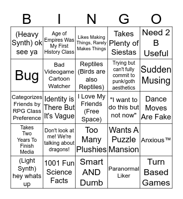 Awful Bongo Bingo Card