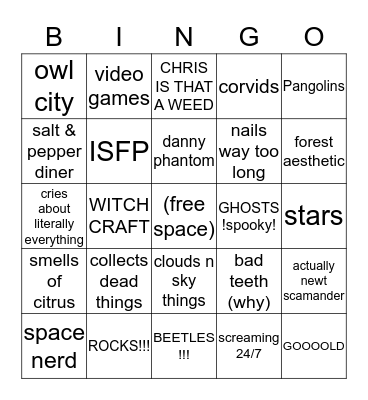 Lindsay Bingo Card