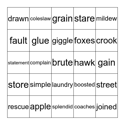2nd Grade: Unit 17 and Review Bingo Card