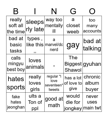 lynn's Bingo Card