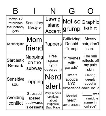 Mairead Bingo Card