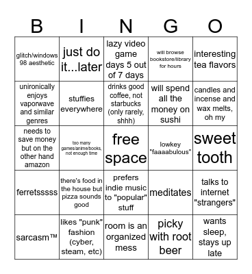 jace's bingo Card