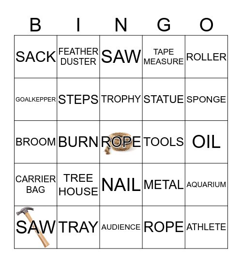 VOCABULARY  Bingo Card