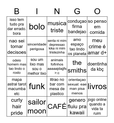 bingo da livia Bingo Card