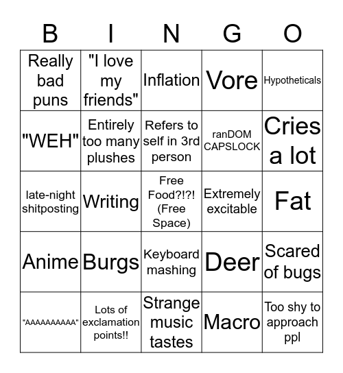 And Eli was his name-o Bingo Card