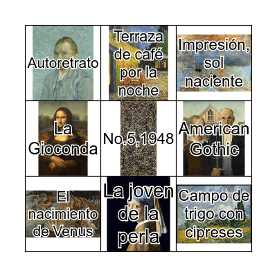 Loteria "Arte" Bingo Card