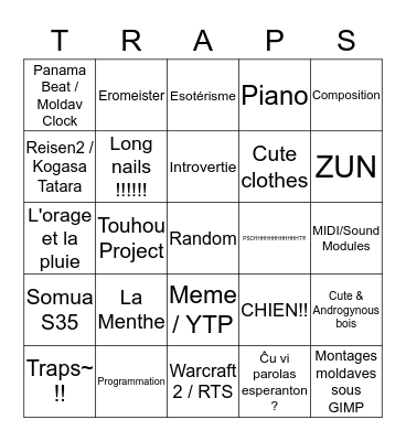 Enalye Bingo Card