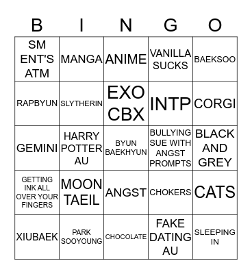 ☀ BINGO Card