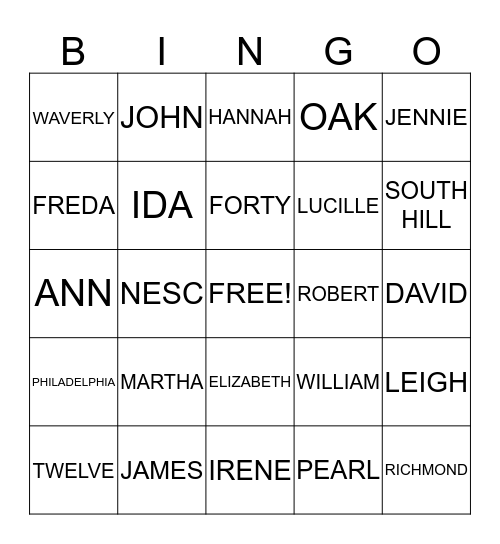 TAYLOR Bingo Card