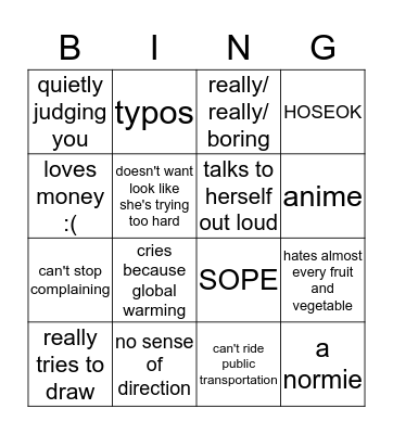 blu's bingo  Bingo Card