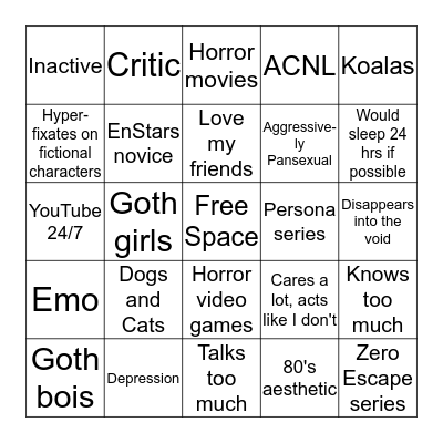 Chase Bingo :3c Bingo Card