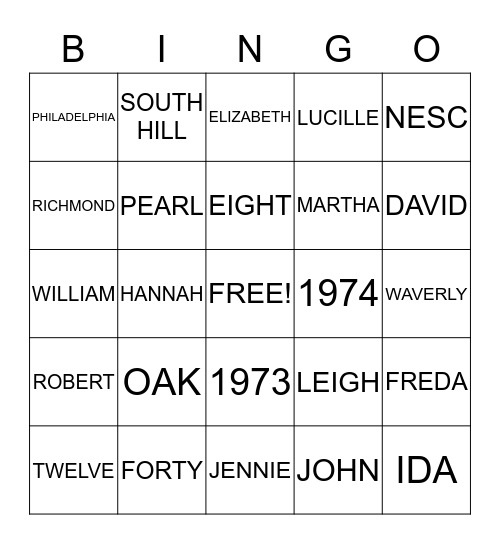 TAYLOR Bingo Card