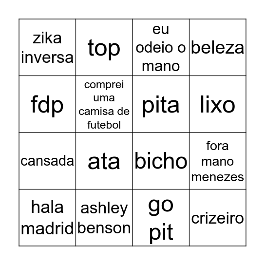bruna Bingo Card