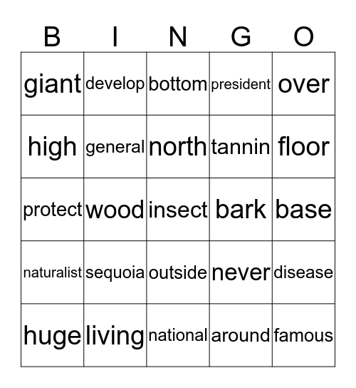 Yeoul M unit 19 Bingo Card