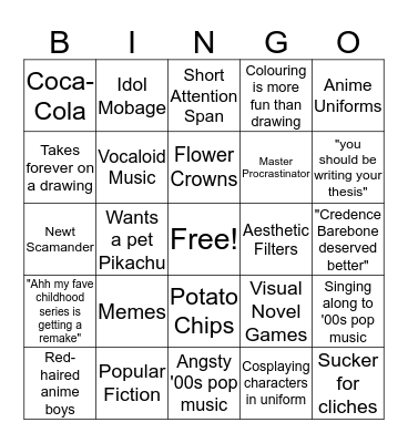 It's a-me Felicia Bingo Card