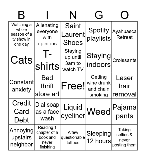 Brittany Bingo Card