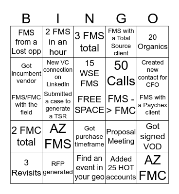 Tech East Bingo Card