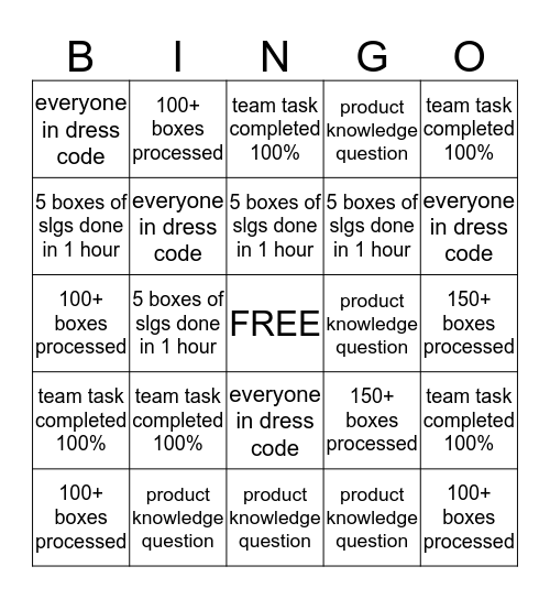 KATE SPADE Bingo Card