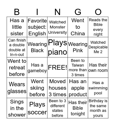 Bingo Card
