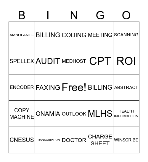 HIM BINGO Card