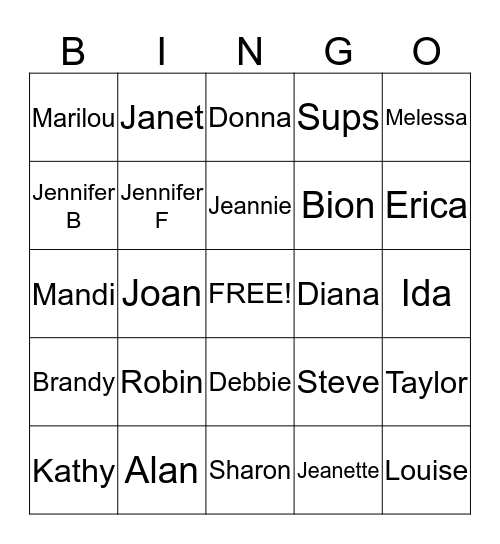 Howell County Employee Recognition Day Bingo Card