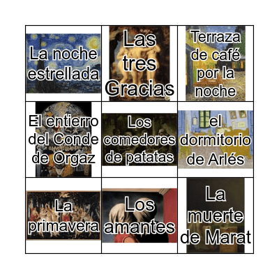 Loteria "Artes" Bingo Card