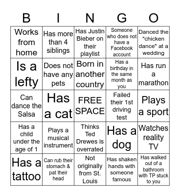 BLOCK PARTY BINGO Card