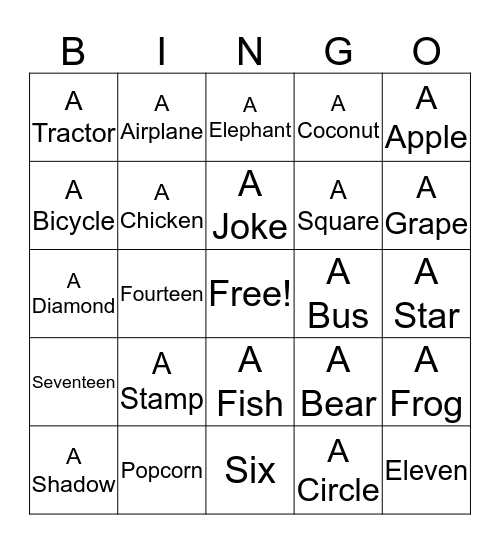 What Am I BINGO Card