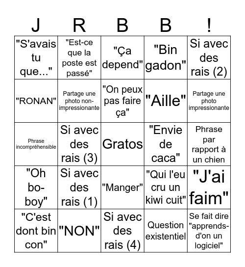 JRBBingo Card