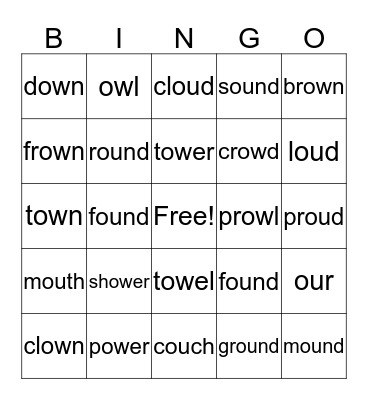 OW and OU Bingo Card