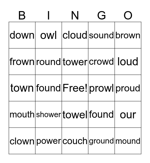 OW and OU Bingo Card