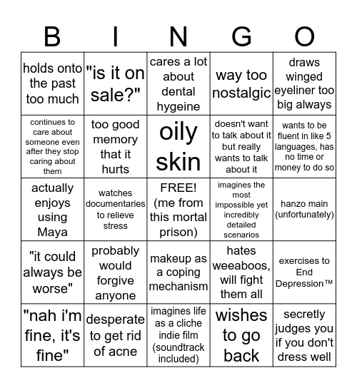 bingo more like BINHgo ha ha ha Bingo Card