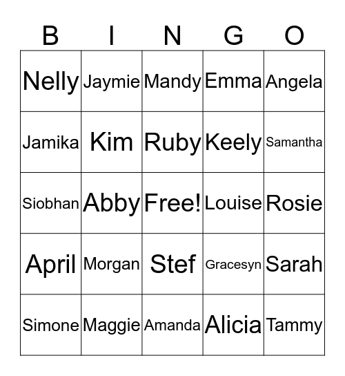 Netball Bingo  Bingo Card