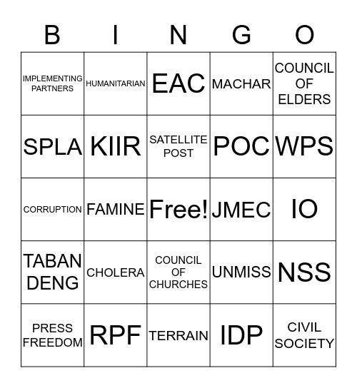 JuBingo Card
