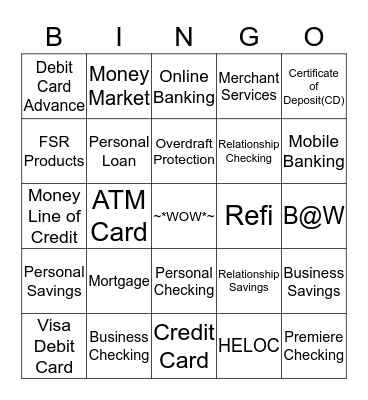 EARN Bingo Card