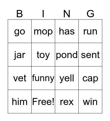 BINGO Card