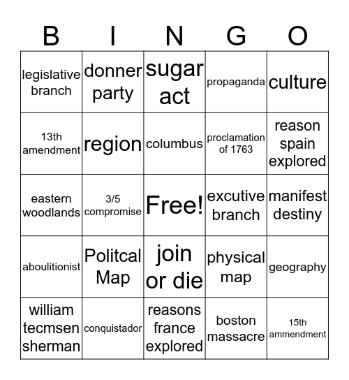 Mason is Goat Bingo Card