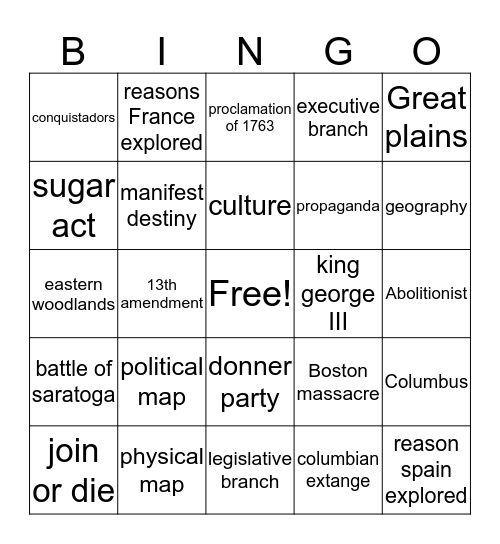 the bing of the go with some froyo Bingo Card