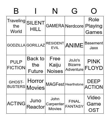 Shamus Bingo Bango Bingo Card