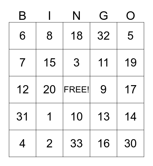 2013  Sims/Williams Family Reunion Bingo Card