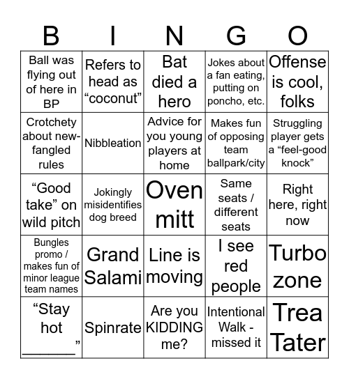 FP Bingo Card