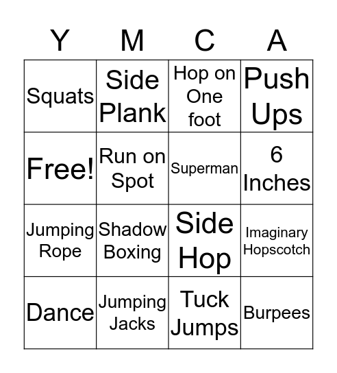 Extreme Bingo Card