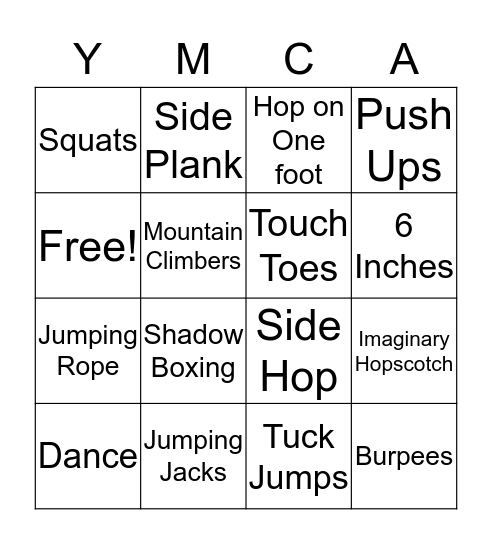 Extreme Bingo Card