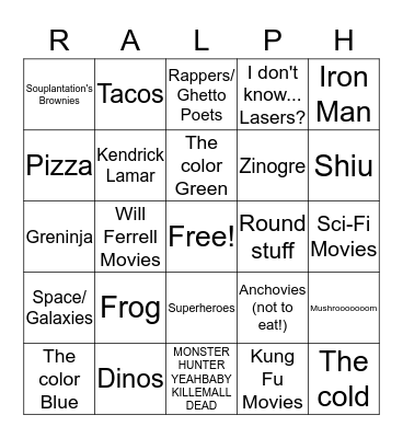 Pun with my Name Bingo Card