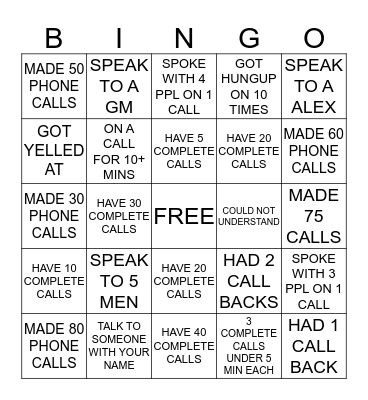 MONEY CENTER  Bingo Card