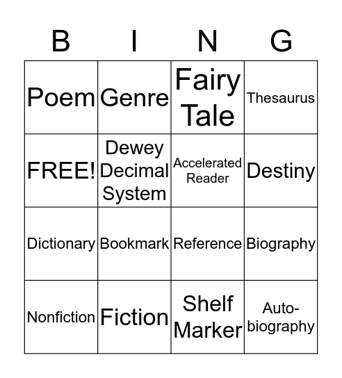 Media Terms Bingo Card