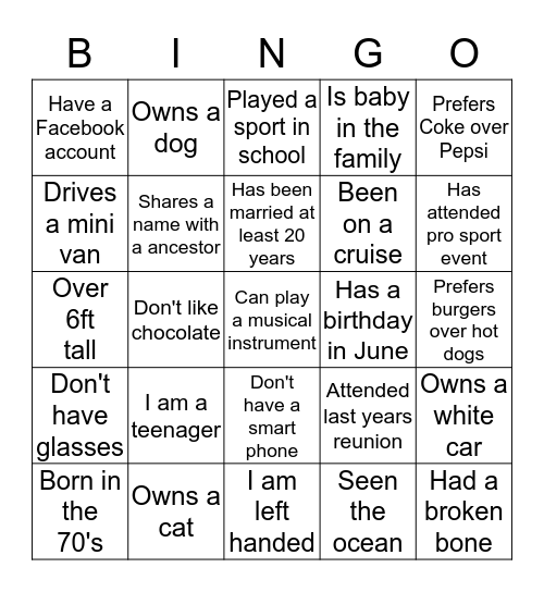 Bingo Card