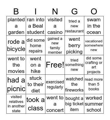Find Someone Who... Bingo Card