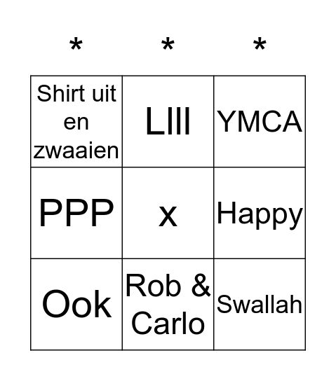 Disco Bingo Card