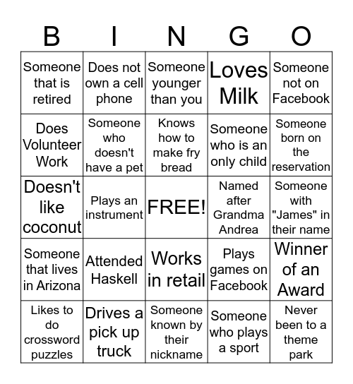 GOULARTE  Bingo Card